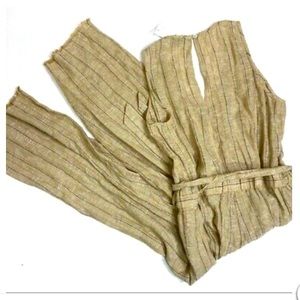 Anthropology Drew burlap jumpsuit